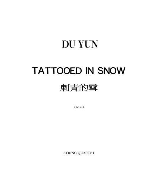 Tattooed in Snow