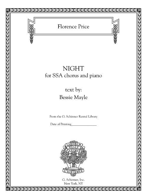 Night (on texts of Bessie Mayle)