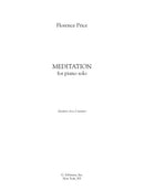 Meditation for piano