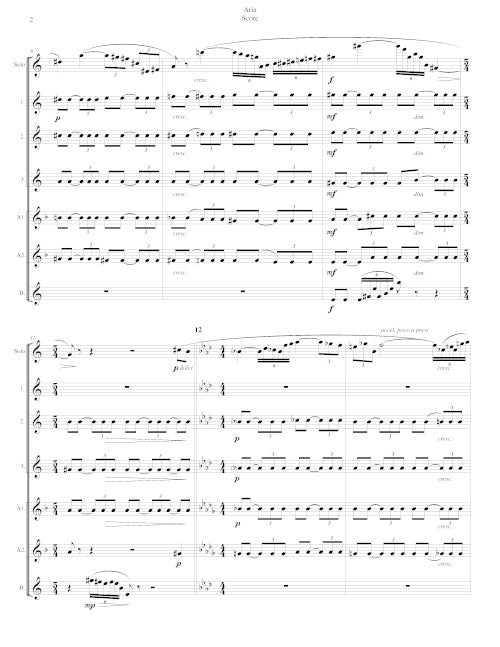 Aria, for flute and flute choir, Op. 48 No. 1