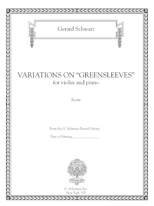 Variations on Greensleeves