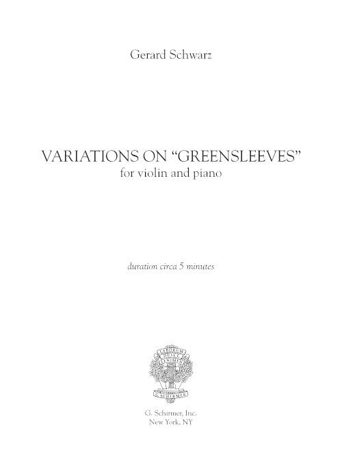 Variations on Greensleeves