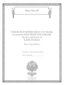 This World Within Me is Too Small (from Song from the Uproar)