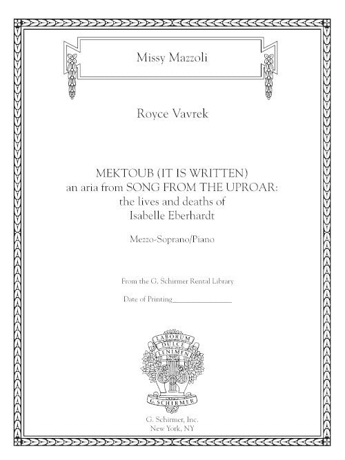 Mektoub (It Is Written, from Song from the Uproar)