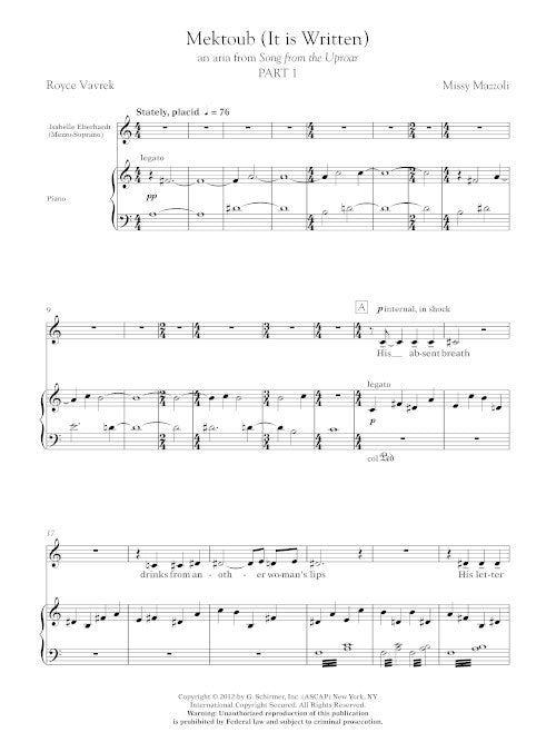 Mektoub (It Is Written, from Song from the Uproar)