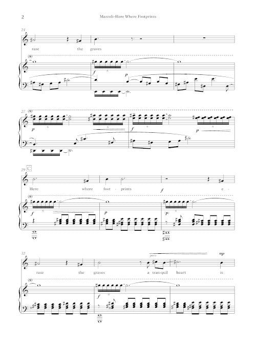 Here Where Footprints Erase the Graves (from Song from the Uproar) for mezzo and piano