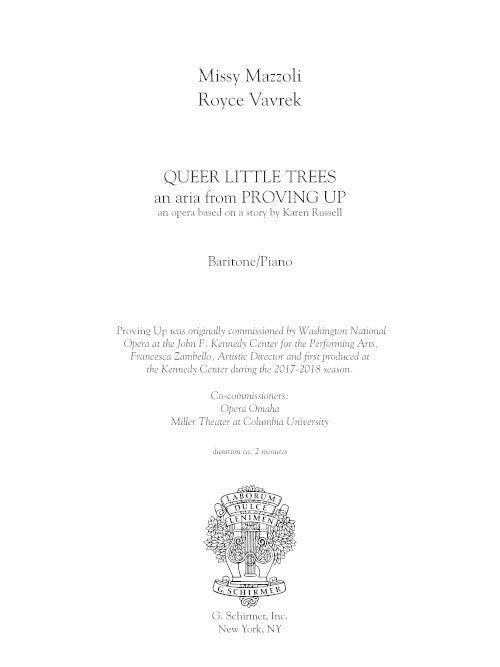 Queer Little Trees (from Proving Up)
