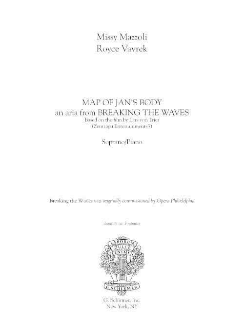 Map of Jan's Body (from Breaking the Waves)