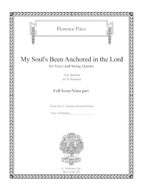My Soul's Been Anchored in the Lord (extra score)