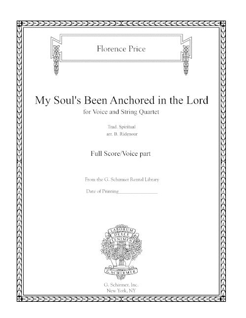 My Soul's Been Anchored in the Lord (score and parts)