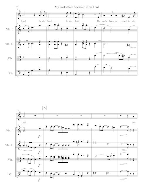 My Soul's Been Anchored in the Lord (score and parts)