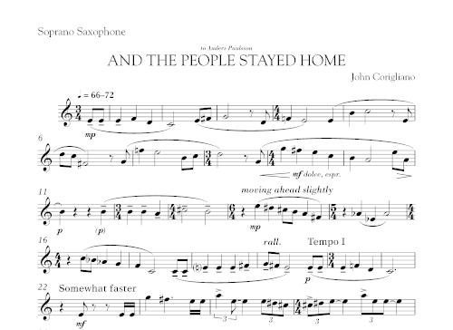And the People Stayed Home (soprano saxophone)