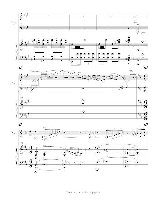 Carmen Fantasie - reduction for accordion and piano