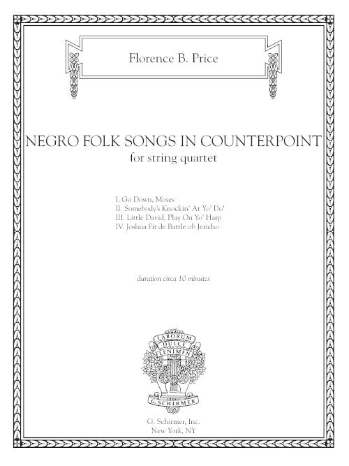Negro Folk Songs in Counterpoint