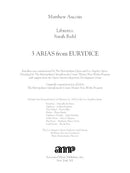 Three Arias from Eurydice