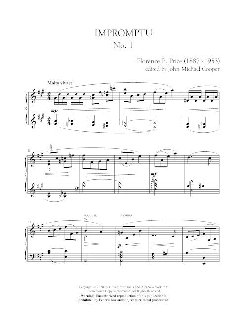 Impromptu No. 1 for piano