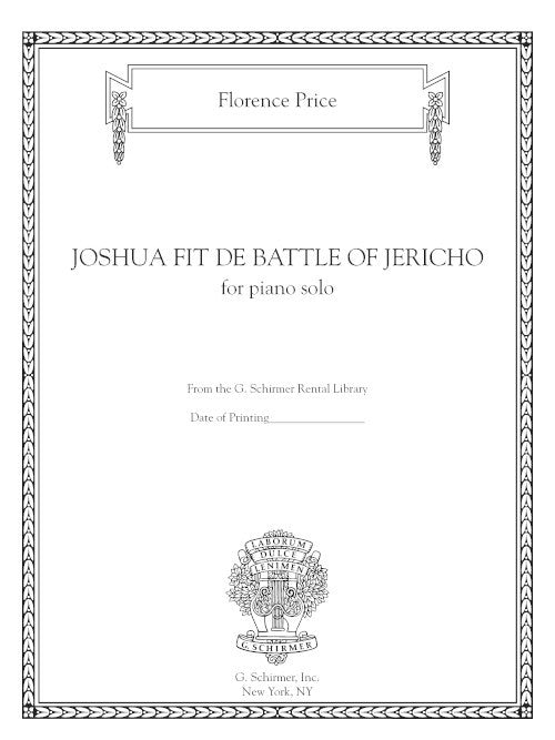 Joshua Fit de Battle of Jericho for piano