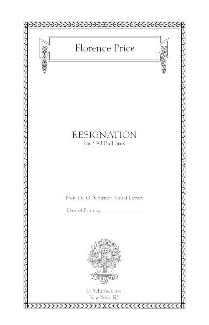 Resignation (SATB)