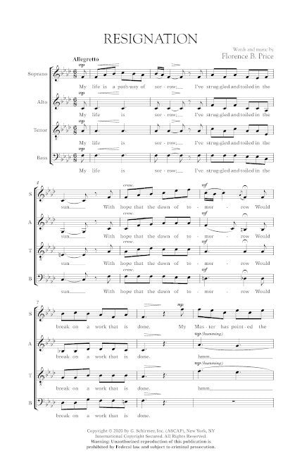 Resignation (SATB)