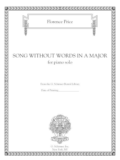 Song Without Words in A Major