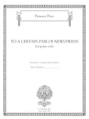 To a Certain Pair of Newlyweds