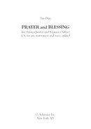 Prayer and Blessing (for soprano and string quartet)