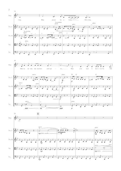 Prayer and Blessing (for soprano and string quartet)
