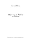 The Song of Names for Three Violins